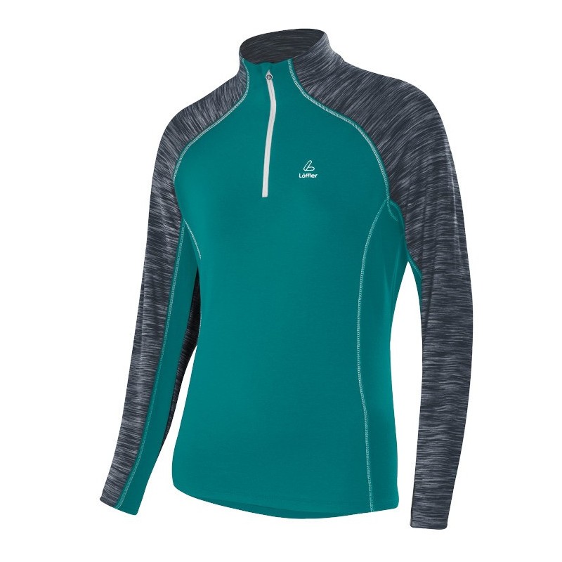 Löffler kvinners Midlayer Evo Rainbow CB Transtex Lagunen